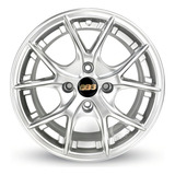 Jogo De Rodas Aro 16 4x100 Bbs Saveiro Kicks Montana M28 Cor Prata 4x100