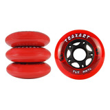 Jogo De Rodas Traxart Fitness 76mm/83a Dr-024 Cor Vermelho