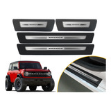 Jogo De Soleira Adesiva Ford Bronco Modelo Aço Escovado Drop