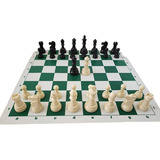 Jogo De Xadrez Dgt Chumbado C/ Tabuleiro Silicone
