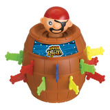 Jogo Divertido Barril Médio Pula Pirata Brinquedo 16x10cm