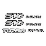 Jogo Emblema Adesivo Resinado S10 Deluxe Diesel Kitr07