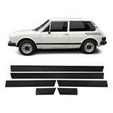 Jogo Friso Lateral Borrachão Preto Brasilia Tipo Gol Bx 6pçs