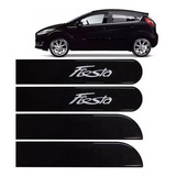 Jogo Friso Lateral New Fiesta 2013 2014 2015 Preto Brystol