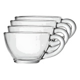 Jogo Kit 4 De Xícaras De Chá Café Capuccino 240ml 