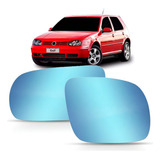 Jogo Lente Retrovisor Golf 1999 00 01 02/2006 Térmico Azul