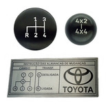 Jogo Manoplas + Plaqueta Toyota Bandeirantes 4 Marchas S/red