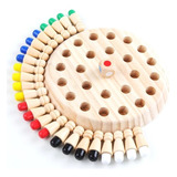 Jogo Memória Brinquedo Inteligente Madeira Xadrez Colorido