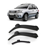 Jogo Palhetas Limpador Parabrisa Silicone Ecosport 2003-2012