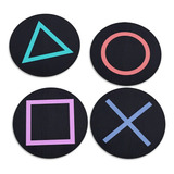 Jogo Porta Copos 4 Unidades Estampas Gamer Lavável Bolachas Cor Vídeo Game