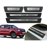 Jogo Soleira Adesiva Drop Aço Escovado Ford Ranger 2015/2016