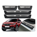 Jogo Soleira Adesiva Drop Aço Escovado Peugeot 2008 2016