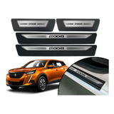 Jogo Soleira Adesiva Drop Aço Escovado Peugeot 2008 2020
