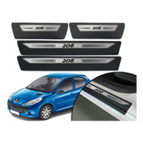 Jogo Soleira Adesiva Drop Aço Escovado Peugeot 206 2000
