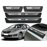 Jogo Soleira Adesiva Drop Aço Escovado Peugeot 408 2019