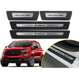 Jogo Soleira Adesiva Ford Ecosport Modelo Aço Escovado Drop