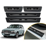 Jogo Soleira Resinada Fiat Uno 4 Portas Modelo Elegance Drop