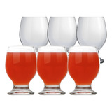 Jogo Taça Agua Suco Vinho Vidro Nadir Copo 250ml - Kit 6 Un