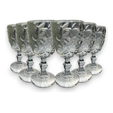 Jogo Taças Vidro 6 Unidades 320ml Diamond Cinza Metalico