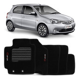 Jogo Tapete 5 Peças Carpete Bordado Etios Hatch 2013 À 2021