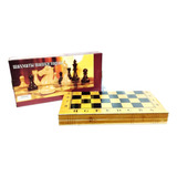 Jogo Xadrez E Dama Madeira 39x39 Dobrável