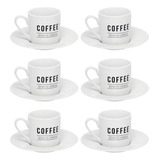 Jogo Xicaras Cafe Expresso De Porcelana 80 Ml Branco
