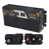 Joyfox Inversor Energia Onda Senoidal Pura 800w Pico 1600w 12v Para 110v 60hz Usb Conversor Transformador Tensão