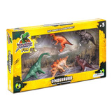 Jurassic Fun Dino Pack Com 6 Bonecos Tiranossauro Multikids