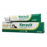 Keravit Pomada Oftalmológica Para Cães Gatos 5g