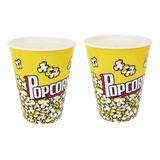 Ki 2 Balde Pipoca 2 Litros Plástico Amarelo Popcorn Geek
