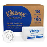 Kimberly Clark Kleneex Supreme Papel Interfolha 18 Pacotes De 150 Folhas