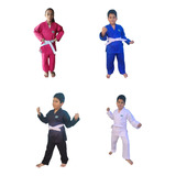 Kimono Infantil Judo Jiujitsu Reforçado Com Faixa