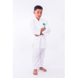 Kimono Infantil Liso Reforçado Branco + Faixa Branca Grátis
