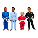 Kimono Infantil Reforçado Jiu-jitsu, Judo + Faixa De Brinde