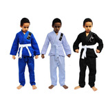 Kimono Infantil Trançado Leve Jiu Jitsu, Judo + Faixa 
