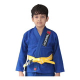 Kimono Jiu-jitsu Infantil Koral Trançado Azul