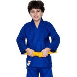 Kimono Judo Dragao Infantil Azul Trançado
