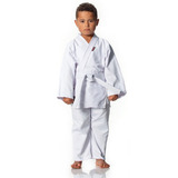 Kimono Judo Jiu Jitsu Reforçado Infantil Branco/azul + Faixa
