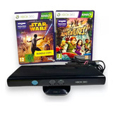 Kinect Xbox 360 + 2 Jogos Originais Com Garantia