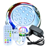 Kit 01 Luminária Piscina Led 15w Rgb Inox + Wifi App + Fonte
