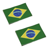 Kit 02 Bandeira Do Brasil Emborrachada Bélica
