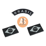 Kit 02 Bandeiras Do Brasil Emborrachadas Pb+ Tarjeta Brasil 