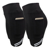 Kit 02 Bermudas Ginástica/corrida/yoga/caminhada Com Bolsos