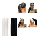 Kit 02 Faixa De Cabelo Básica Preta E Branca Unissex Esporte