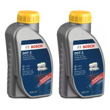 Kit 02 Fluidos Óleo De Freio Dot 3 Bosch Original 500 Ml