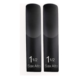 Kit 02 Palhetas Free Sax's Para Saxofone Alto Preta N° 1.5