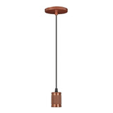 Kit 02 Pendente Vintage Simples Uma Lâmpada Cobre Alumínio