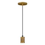 Kit 02 Pendente Vintage Simples Uma Lâmpada Dourado Alumínio Cor Dourado Voltagem 110v/220v