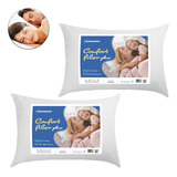 Kit 02 Travesseiros Fibra Antialergic Regulagem Altura 70x50