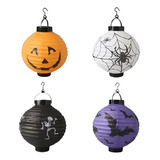 Kit 03 Balões Lanternas Halloween Com Luzes De Led Enfeite